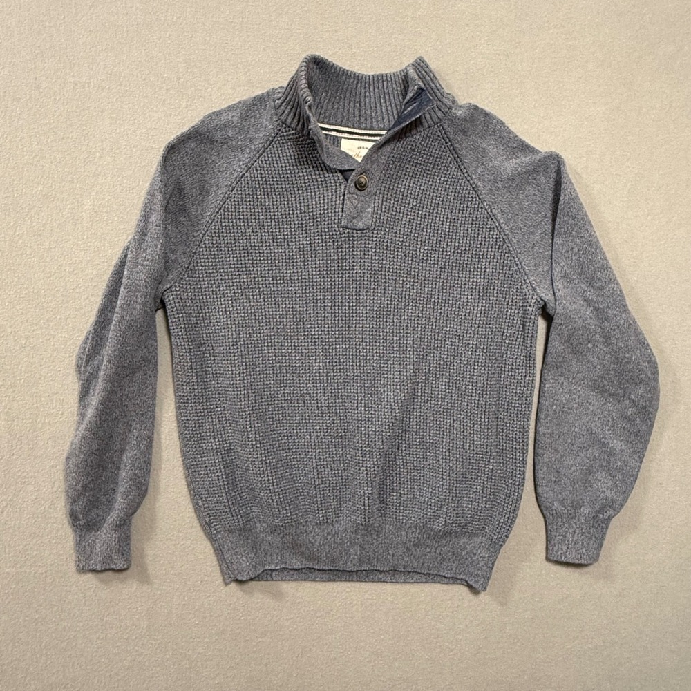Weatherproof Waffle Knit 3 Button Pullover Henley 100%‎ Cotton Sweater Men XL